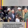 #ElGranReto2026 | El expresidente Álvaro Uribe Vélez, uno de los principales asesores de la candidata presidencial Paloma Valencia, ejerció su derecho al voto en Rionegro, Antioquia.