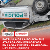 #Atención | Un nuevo ataque terrorista se presentó a la altura del peaje Pamplonita, sobre la vía que comunica a Cúcuta con Pamplona, en Norte de Santander.