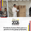 #ElGranReto2026 | El presidente Gustavo Petro ya ejerció su derecho al voto desde la Plazoleta Mosquera, en el Capitolio Nacional.
