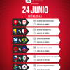 #RutaMundial ¡Esta es la agenda de HOY miércoles, 24 de junio, en el Mundial 2026!