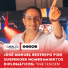 En calidad de coordinador del proceso de empalme, el vicepresidente electo, José Manuel Restrepo, pidió a la actual Cancillería suspender los nombramientos provisionales en la carrera diplomática hasta el 7 de agosto.