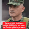 #ServicioInformativo | Caracol Radio confirmó con fuentes del Ejército Nacional que se dio la orden de la salida del general Erick Rodríguez, quien se desempeñaba como subjefe de Operaciones del Comando General de las Fuerzas Militares.