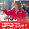 Durante su estadía en movilidad, trabajó por la transformación de la movilidad hacia la sostenibilidad; la implementación de estrategias de seguridad vial, para salvaguardar las vidas de los diferentes actores; el fortalecimiento y control en vía; un transporte más eficiente y un aire más limpio en la ciudad; y el desarrollo de las obras de movilidad en los tiempos proyectados.