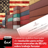 #Primicia | El Gobierno publicó un borrador de resolución para evitar que Estados Unidos imponga nuevos aranceles, de hasta 12%, por falta de medidas contra la importación de bienes producidos con trabajo forzoso.