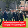 #6AMW | El ministro de Defensa, Pedro Sánchez, defendió los resultados en seguridad del gobierno del presidente Gustavo Petro y aseguró que la próxima administración recibirá una Fuerza Pública fortalecida, dinámica y con la moral alta.