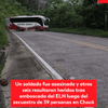  Un soldado fue asesinado y otros seis más resultaron heridos tras emboscada del ELN luego del secuestro de 39 personas en Chocó.