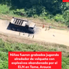 #ServicioInformativo | Caracol Radio conoció un nuevo video que muestra a varios niños jugando alrededor de la volqueta cargada con cilindros bomba que fue abandonada frente al colegio indígena en Betoyes, en zona rural de Tame, Arauca.