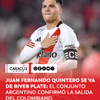 #Atención | En la noche de este viernes, 24 de julio, River Plate anunció la salida del colombiano Juan Fernando Quintero del club.