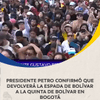 #20DeJulioCaracolRadio | En medio de su último discurso como presidente de Colombia, el mandatario Gustavo Petro confirmó que devolverá la espada de Bolívar a la Quinta de Bolívar en Bogotá.