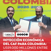 #Economía | Tras el anuncio hecho el viernes sobre una inyección de 9.000 millones de dólares para Colombia, el presidente del CAF, Sergio Díaz-Granados, amplió los detalles hoy en entrevista con Caracol Radio.
