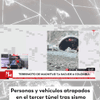 #NoticieroDelMediodía | Tras el fuerte terremoto de este lunes, 10 de agosto, se presentaron deslizamientos de rocas que provocaron el bloqueo del tercer túnel en la vía Buenaventura-Cali, dejando aproximadamente 15 vehículos, incluyendo camiones, atrapados.
