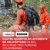 #Internacional | Un accidente de helicóptero causó este sábado la muerte de cuatro personas en Río de Janeiro, según informaron los bomberos, mientras que varios medios brasileños reportaron que tres de las víctimas eran turistas colombianas.