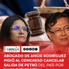 A través de una carta, el abogado de Angie Rodríguez, Manuel Villanueva, le pidió al Congreso cancelar una eventual salida del país del expresidente Gustavo Petro, mientras avanza una investigación relacionada las denuncias por la presunta comisión de los delitos de Peculado por Aplicación Oficial Diferente, Tráfico de Influencias de Servidor Público, Constreñimiento llegal e Injuria y Calumnia contra el exmandatario.