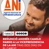 #Actualidad | Andrés Camilo Pardo Jiménez renunció a la Vicepresidencia Corporativa de la Agencia Nacional de Infraestructura (ANI), dos días después de haber asumido el cargo.