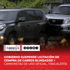 #Economía | El Gobierno suspendió por dos meses el proceso para adquirir camionetas y vehículos blindados de uso oficial, tras alertas de la Procuraduría General.