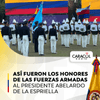 #PosesiónPresidencial | El presidente Abelardo de la Espriella recibió este viernes el reconocimiento de las tropas en el Batallón Pichincha, sede de la Tercera Brigada del Ejército, en el sur de Cali.
