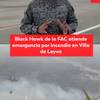  Black Hawk de la FAC atiende emergencia por incendio en Villa de Leyva.