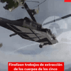  Finalizan trabajos de extracción de los cuerpos de los cinco ocupantes de aeronave accidentada en Tatamá.