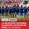 #Deportes La Selección Colombia femenina Sub-20 se clasificó a los octavos de final del Mundial de Polonia, sin jugar ante Corea del Norte, al asegurar, como mínimo, un lugar entre los cuatro mejores terceros del torneo.