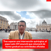 #ServicioInformativo | Tras superar una intervención quirúrgica y un periodo de recuperación por un adenocarcinoma pulmonar, el papa León XIV anunció que retomará de forma gradual sus actividades oficiales.