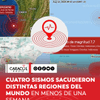 #Actualidad | En el transcurso del 10 al 15 de agosto del 2026 diferentes zonas regionales del mundo han registrado fuertes sismos, dejando miles de afectados y daños irreversibles en las edificaciones.