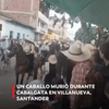 #Santander | En medio de una cabalgata durante las ferias y fiestas del municipio de Villanueva, los asistentes denunciaron la muerte de un caballo.