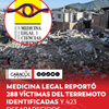 El más reciente informe de Medicina Legal señala que hasta el momento se han reportado 423 personas desaparecidas tras el terremoto.