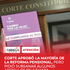 #Atención | La Corte Constitucional avaló un paquete de más de 80 artículos de la reforma pensional, con una votación mayoritaria de 7 a 1, y un salvamento de voto de Carlos Pablo Márquez, conjuez que entró en la discusión.