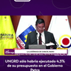 #LaLuciérnaga | UNGRD sólo habría ejecutado 4,3% de su presupuesto en el Gobierno Petro.
