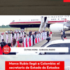  El secretario de Estado de Estados Unidos, Marco Rubio, aterrizó en Colombia este martes 8 de septiembre en Barranquilla para sostener una reunión con el presidente de Colombia, Abelardo de la Espriella, en la sede alterna del Palacio Presidencial.