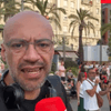 #ServicioInformativo | Mientras cientos de migrantes permanecen en las calles y playas de Cueta, habitantes de ewsta ciudad se reunen en el centro para protestar la llegada de estas personas desde Marruecos.