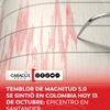 El Servicio Geológico Colombiano informó que, en la tarde de este martes, 13 de octubre, un temblor de magnitud 5.0 se sintió en varias regiones del país.