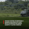 #EnRedes | Un infante de marina muerto y cuatro heridos dejó un ataque con dron contra un bote de la Armada Nacional en el municipio de Guapi.