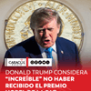 El presidente de Estados Unidos, Donald Trump, publicó un mensaje a través de su red social Truth Social en el cual calificó de “increíble” que ni él ni su país recibieran el Premio Nobel de la Paz.