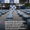 #EnRedes | Persecución de la Armada Nacional en aguas del Pacífico terminó con la incautación de seis toneladas de mar1hu4n4 y dos capturados.
