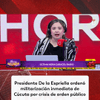#ServicioInformativo | Ante los recientes hechos de orden público, el presidente Abelardo de la Espriella ordenó la militarización inmediata temporal de la ciudad de Cúcuta, con el propósito de fortalecer el control territorial y enfrentar a las estructura criminales.