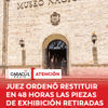 #Atención | El juez 24 de Familia de Bogotá le ordenó al Ministerio de las Culturas, las Artes y los Saberes y al Museo Nacional de Colombia que tienen 48 horas para restituir la totalidad de las piezas de exhibición retiradas el 15 de octubre de 2026.