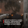 #Bogotá | El plantón citado por diferentes colectivos sociales en el Museo Nacional terminó en intervención de la Unidad Nacional Antidisturbios tras varias horas de bloqueo en la Av.